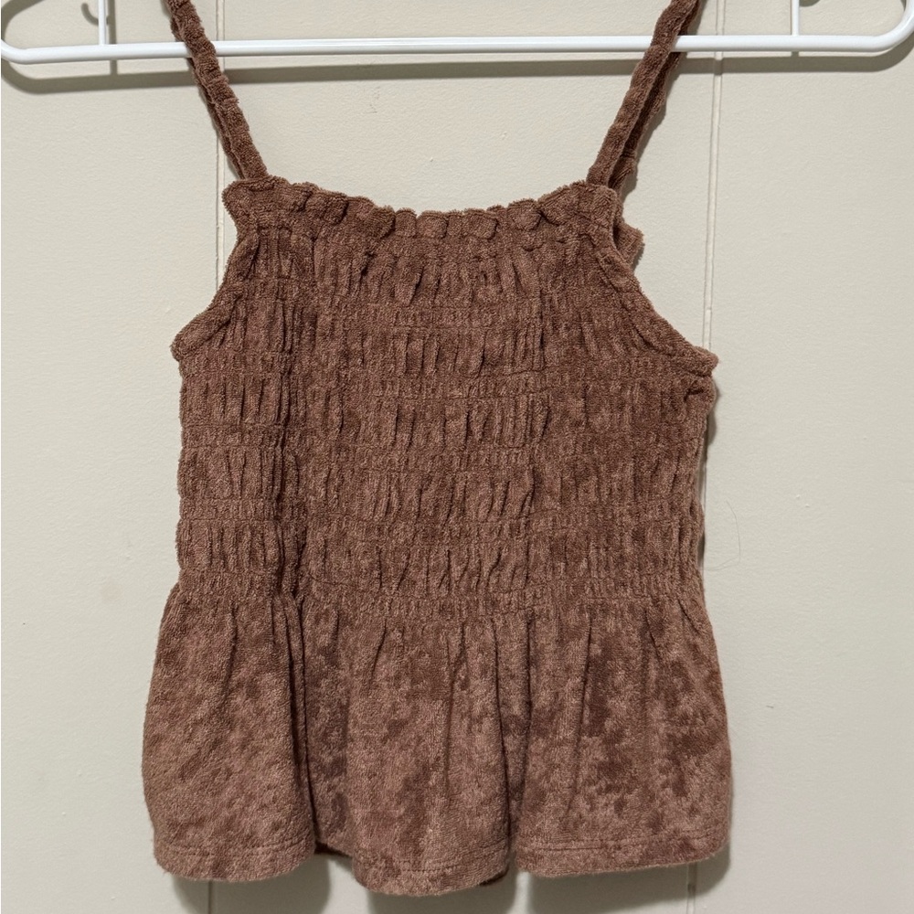 Brown Textured Women's Tank Top